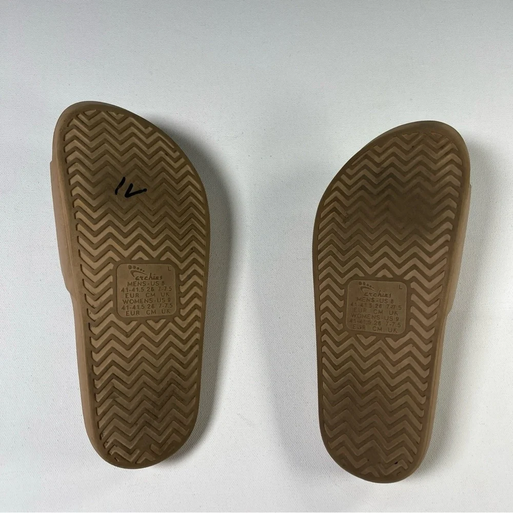 Archie's Arch Support Slide Sandals Tan Taupe Beige Nude Mens 8 Womens 9 - Picture 11 of 13
